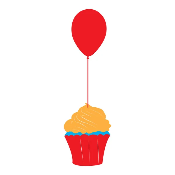 Illustration de cupcake isolé — Image vectorielle