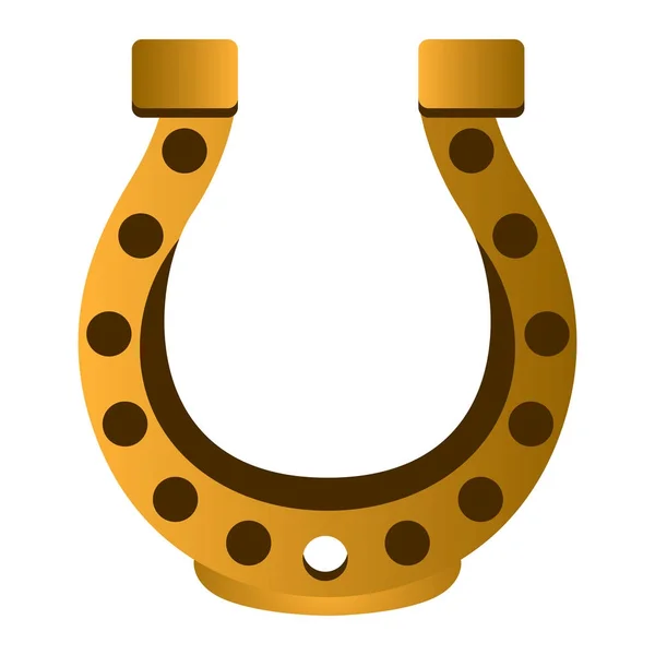 Guld-hästsko bild — Stock vektor