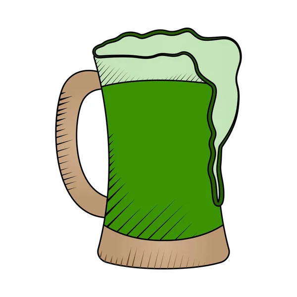 Ölglas med skum-ikonen — Stock vektor
