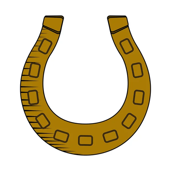 Golden horseshoe icon — Stock Vector