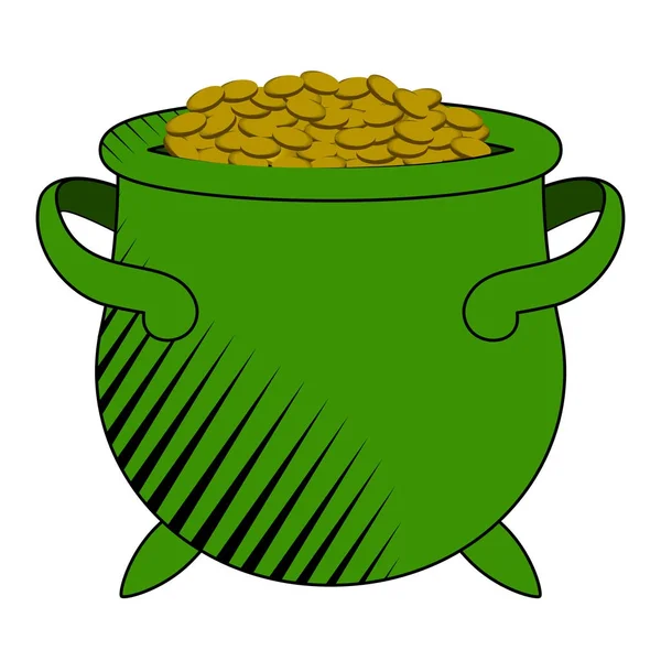 Érme pot ikon — Stock Vector