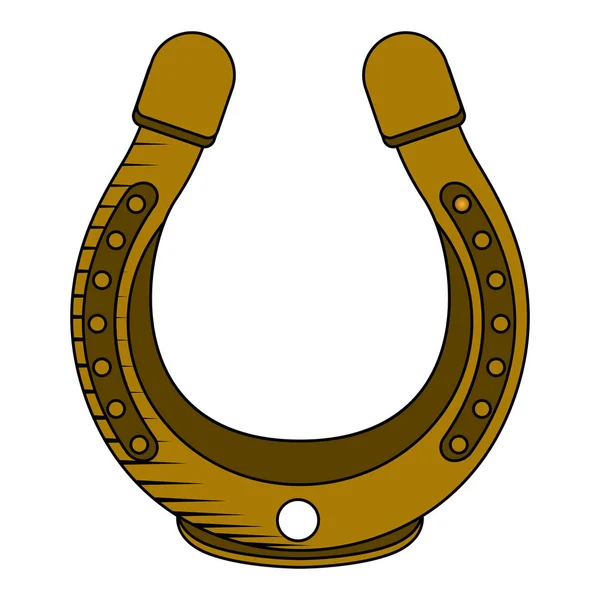 Icône en fer à cheval doré — Image vectorielle
