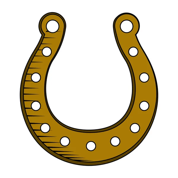 Altın at nalı simgesi — Stok Vektör
