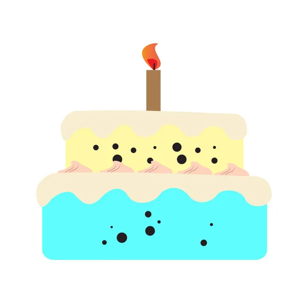 Birthday cake icon — Stock Vector