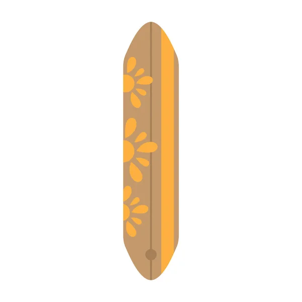 Image de la planche de surf isolée — Image vectorielle