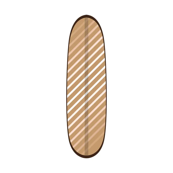 Изолированное изображение с доски для серфинга — стоковый вектор