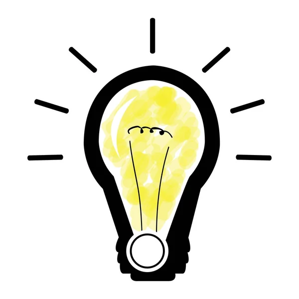 Isolated light bulb icon — Stock Vector