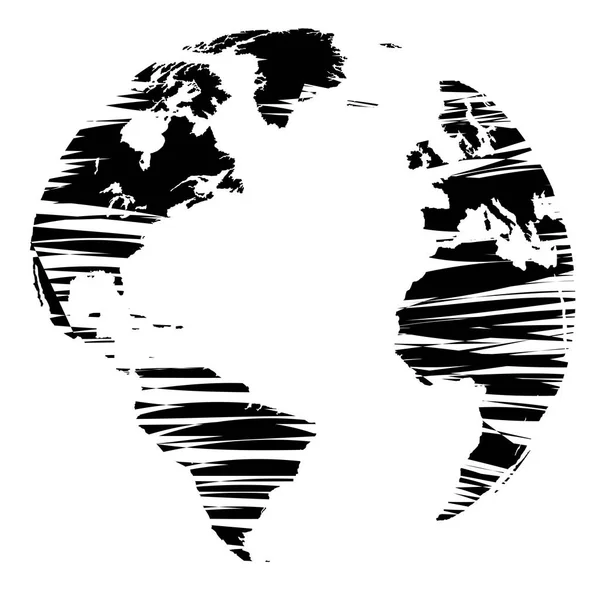 Sketch of a globe — Stock Vector