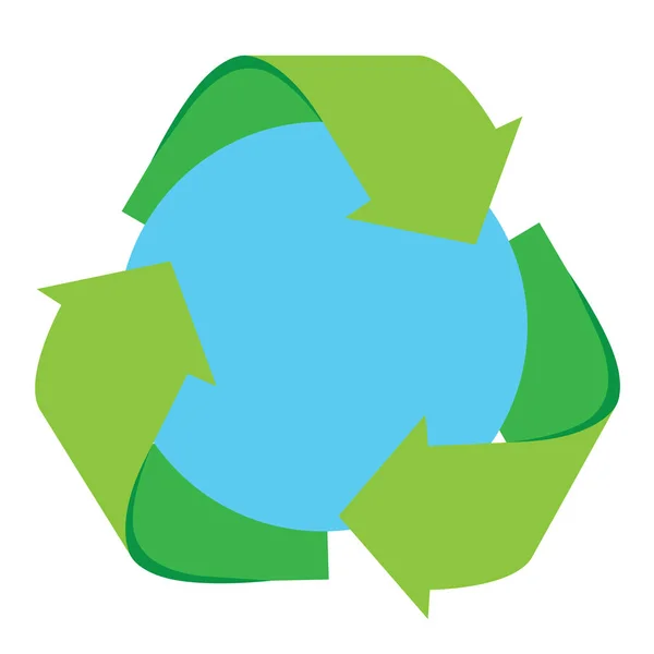 Geïsoleerde recycling symbool — Stockvector