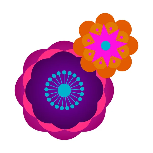 Dekoratif Asya çiçeği — Stok Vektör