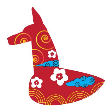 Çin yeni yılı. Köpek siluet