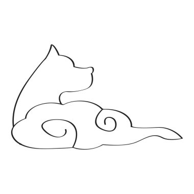 Bir köpek şeklinde bulut