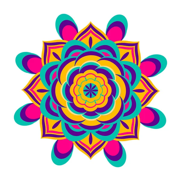 Декоративная цветная мандала — стоковый вектор