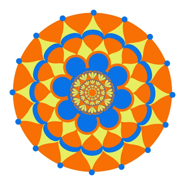 Mandala colorida decorativa — Vetor de Stock