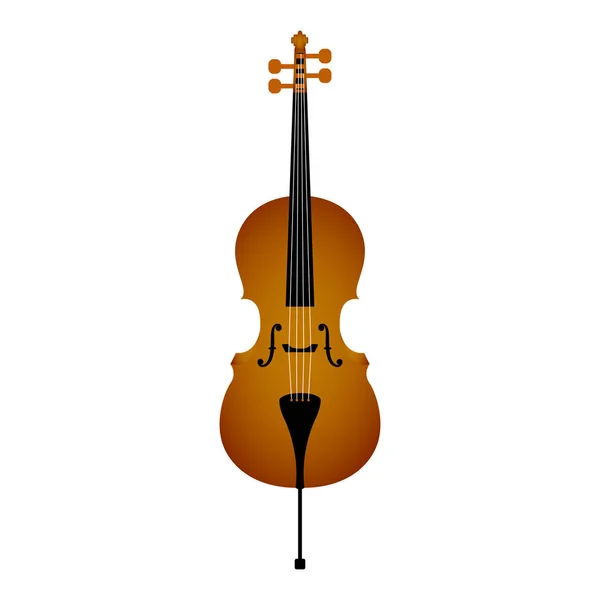 Violoncelo isolado. Instrumento musical — Vetor de Stock