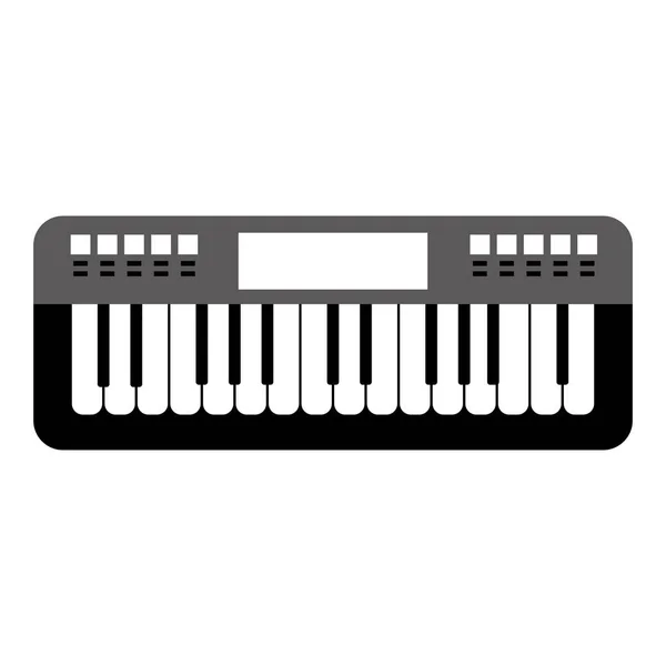 Isolated keyboard. Musical instrument — Stock Vector