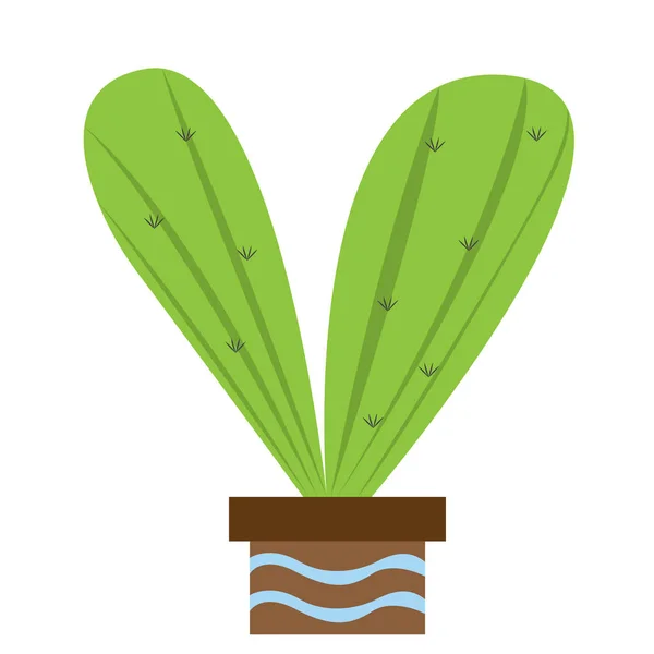 Icône de cactus de bande dessinée — Image vectorielle