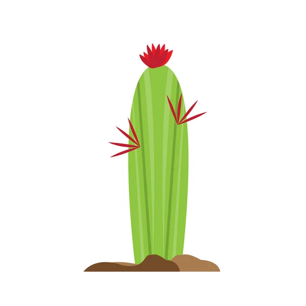 Icône de cactus de bande dessinée — Image vectorielle