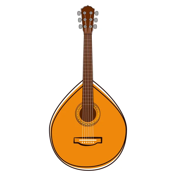 Portugál gitár vázlat. Hangszer — Stock Vector