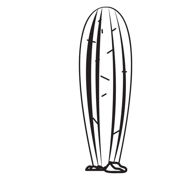 Bosquejo de cactus de dibujos animados — Vector de stock
