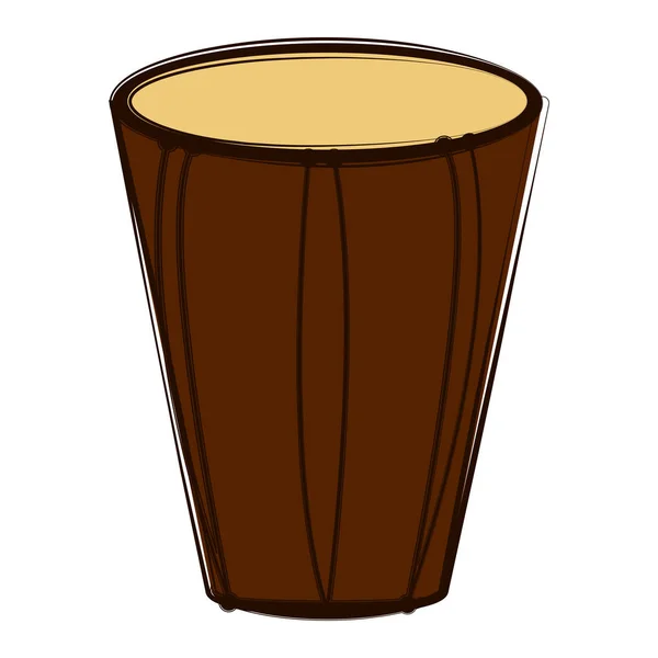 Esboço de tambor de baixo isolado. Instrumento musical — Vetor de Stock