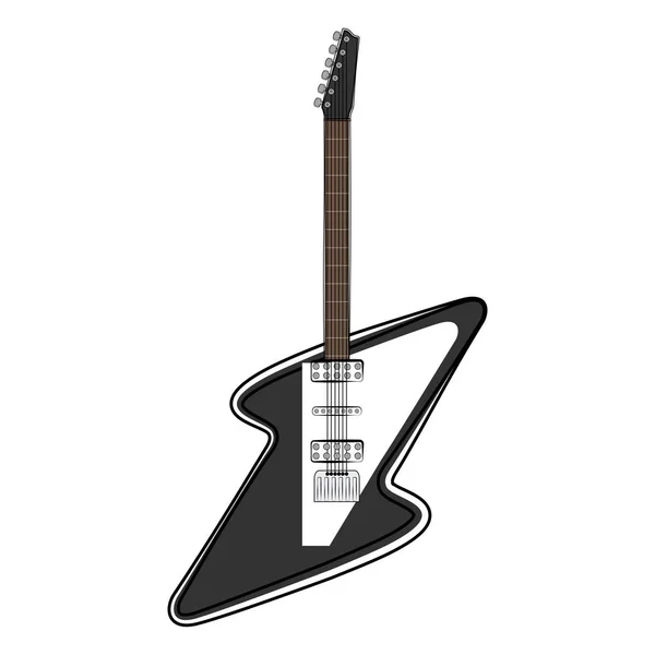 Sketch mit der E-Gitarre. Musikinstrument — Stockvektor