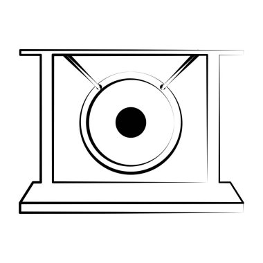 İzole gong anahat. Müzik aleti