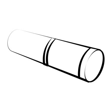 İzole rainstick anahat. Müzik aleti