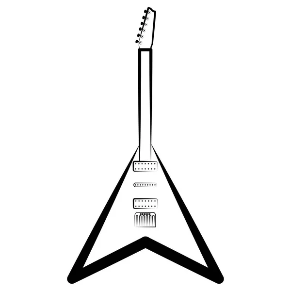 Guitare électrique. Instrument de musique — Image vectorielle