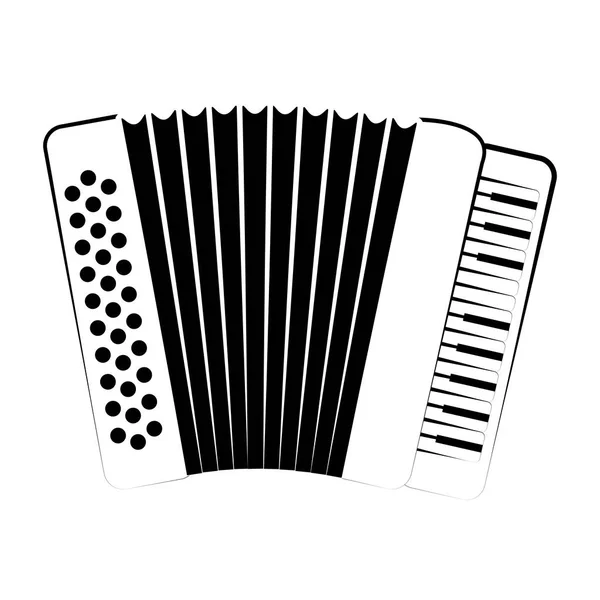 Geïsoleerde accordeon overzicht. Muziekinstrument — Stockvector