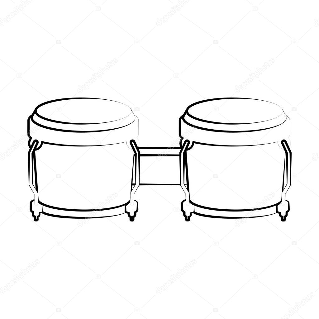Illustrazione Del Bongo Profilo Di Tamburo Del Bongo