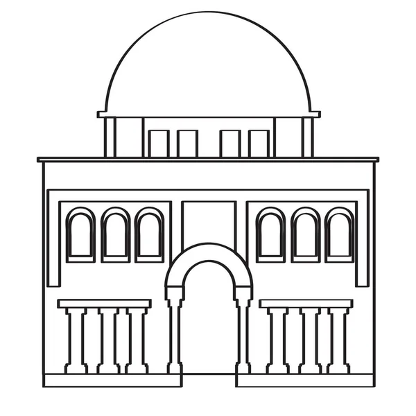 犹太教堂建筑图标 — 图库矢量图片