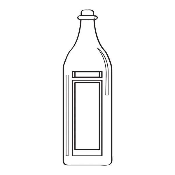 Бутылка вина набросок — стоковый вектор