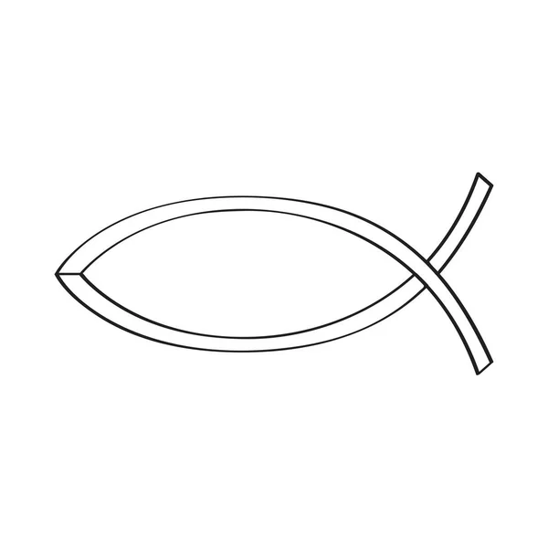 Christliches Fischsymbol — Stockvektor