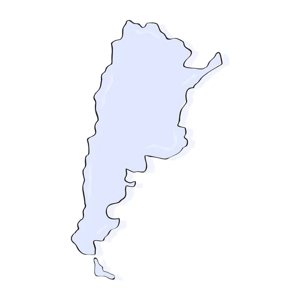 阿根廷地图的滑稽图画 — 图库矢量图片