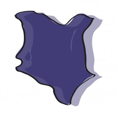 Kenya'nın haritası çizim çizgi