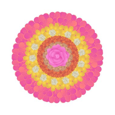 İzole çiçek süsleme