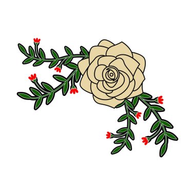 Bir gül çiçek süsleme