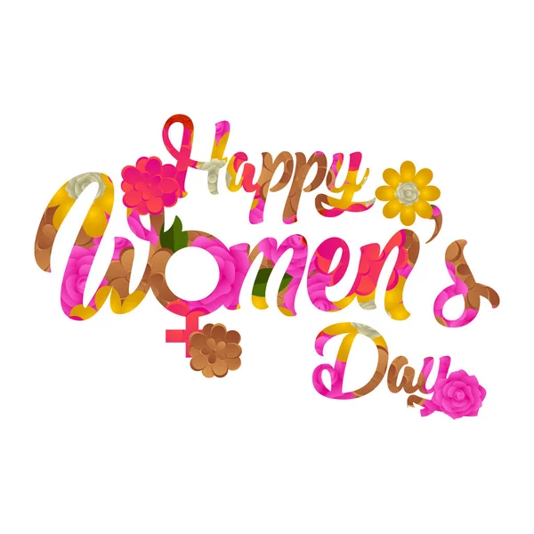 Happy women day — Stock Vector