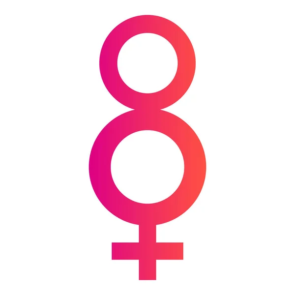 Acht geformte weibliche Geschlechtssymbole — Stockvektor