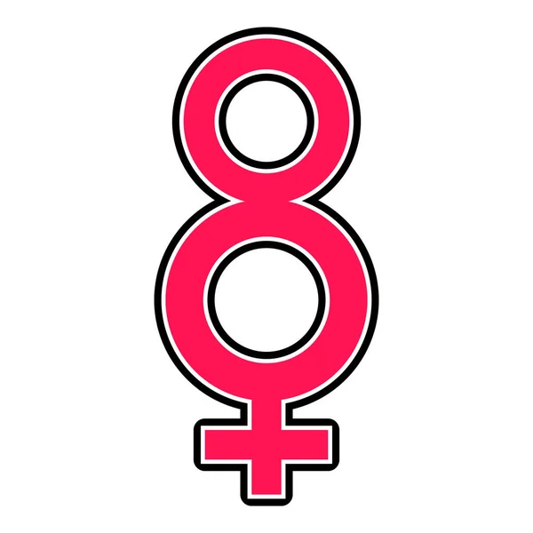 Eight shaped female gender symbol — Stock Vector