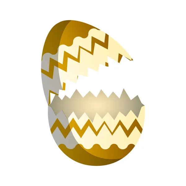 Разбитое пасхальное яйцо — стоковый вектор