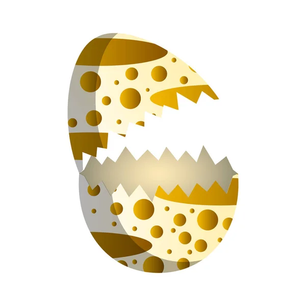 Разбитое пасхальное яйцо — стоковый вектор