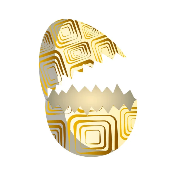 Huevo de Pascua roto — Vector de stock
