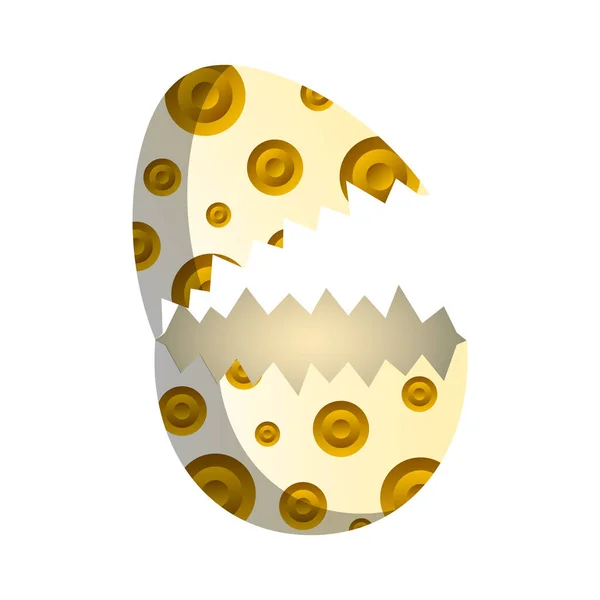 Broken easter egg — Stock Vector