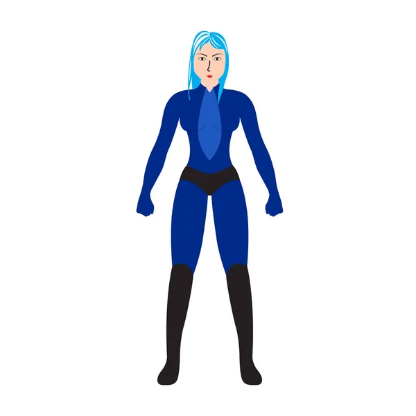 Personaje de dibujos animados Superwoman — Vector de stock