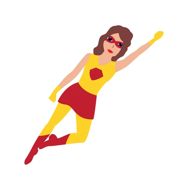 Personaje de dibujos animados Superwoman — Vector de stock