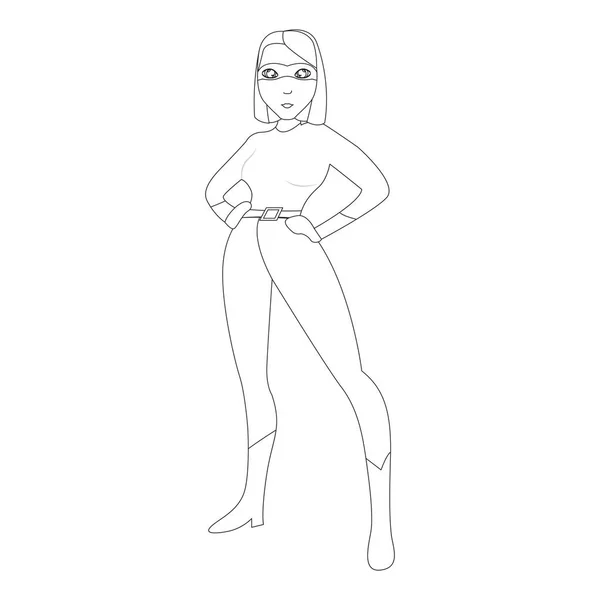 Superwoman kreslený charakter skica — Stockový vektor