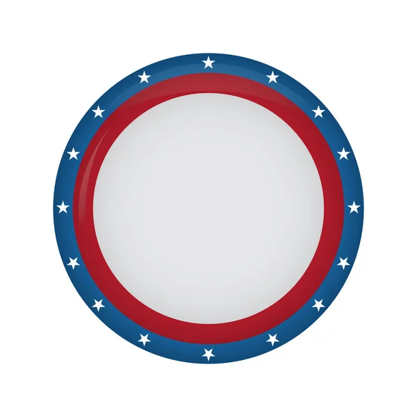 Botón de campaña americano vacío — Archivo Imágenes Vectoriales