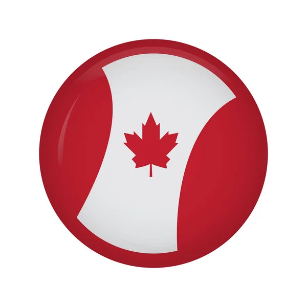 空のカナダのキャンペーン ボタン — ストックベクタ